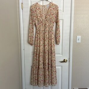 Lost & Wander Women’s Long Sleeve Floral Maxi Dress Size Small